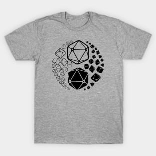 Yin Yang D20 RPG Dice T-Shirt